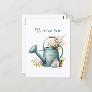 Postal Amantes de la jardinería lindos personalizables 