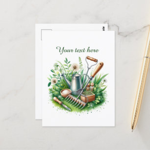 Postal Amantes de la jardinería, personalizable