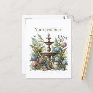 Postal Amantes de la jardinería, personalizable