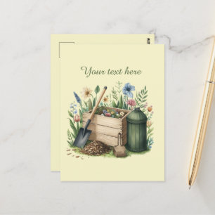 Postal Amantes de la jardinería, personalizable