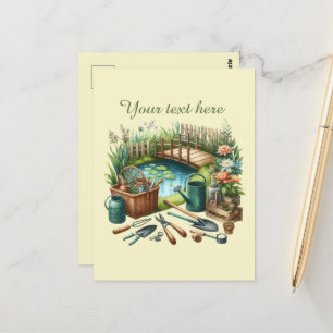 Postal Amantes de la jardinería, personalizable