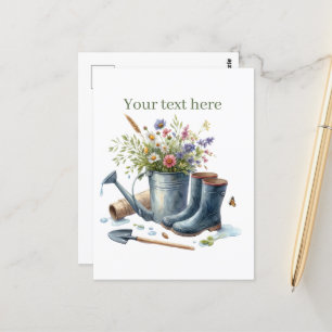 Postal Amantes de la jardinería, personalizable