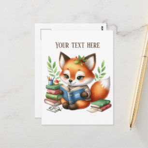 Postal Amantes de la lectura lindos personalizables