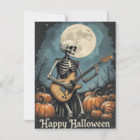 Amantes de la música de Halloween con esqueletos r