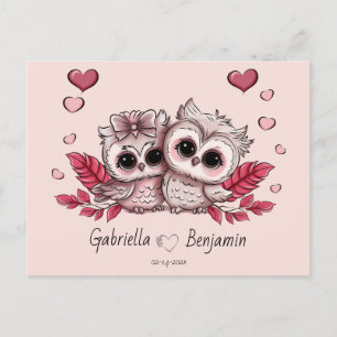 Postal Amantes de la Personalizado cariñosa de San Valent