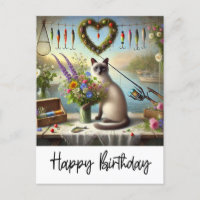 Amantes de la pesca de gatos bebiendo café Cumplea