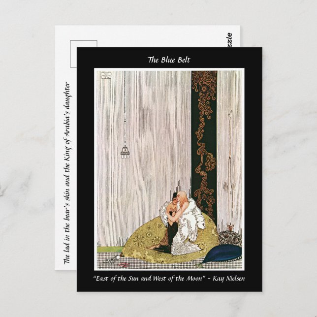 Postal Amantes de la reunión abrazan el ilustracion Art N (Anverso / Reverso)