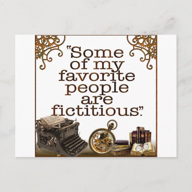 Postal Amantes de Libros / Escritores y Autores (Anverso)