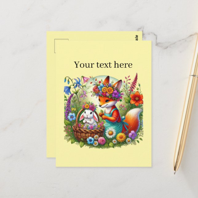 Postal Amantes de los animales de personalizable (Anverso/Reverso In Situ)