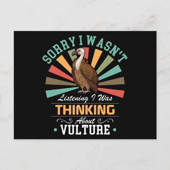 Postal Amantes de los buitres Perdón por no haber escucha (Anverso)