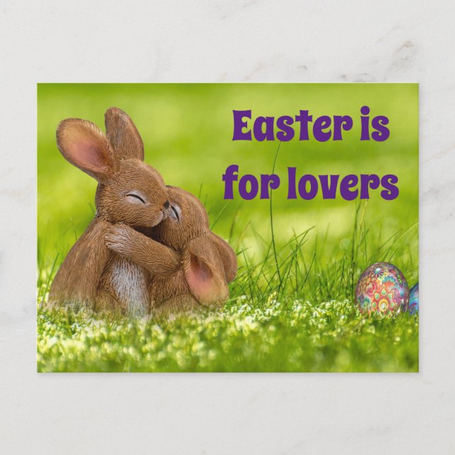 Postal Amantes de los conejitos de Pascua (Anverso)