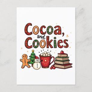 Postal Amantes de los Navidades del cacao y las cookies