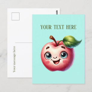 Postal Amantes de manzanas cortas agregan texto