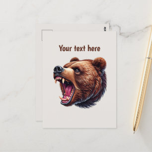 Postal Amantes de osos lindos personalizables