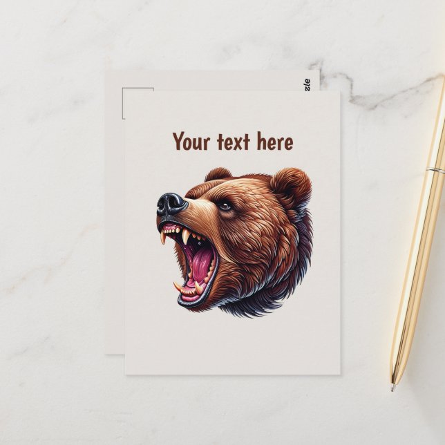 Postal Amantes de osos lindos personalizables (Anverso/Reverso In Situ)