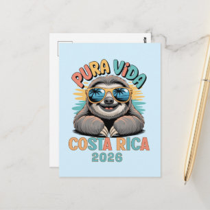 Postal Amantes de Perezosos Pura Vida Costa Rica Relajado