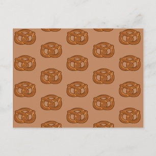 Postal Amantes de Pretzels Salados Comida Panaderos Forma