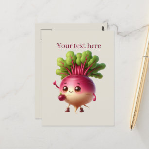 Postal Amantes de rábano lindos añadan texto