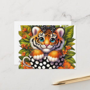 Postal Amantes de tigres lindos selva