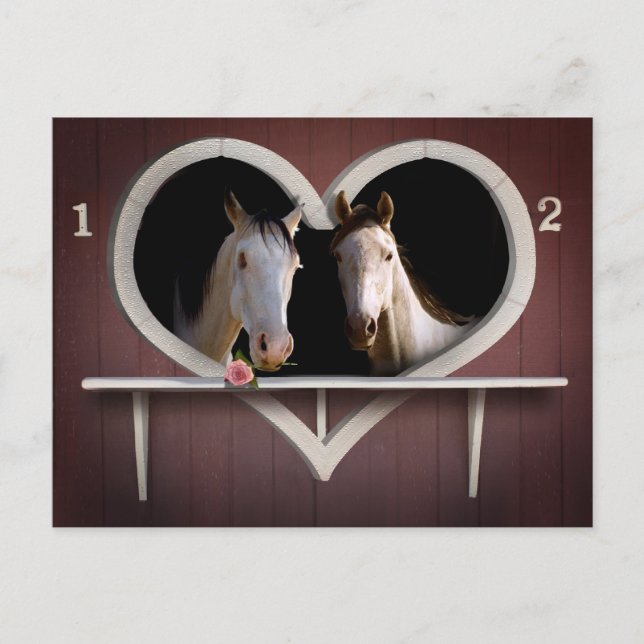 Postal Amantes del caballo (Anverso)