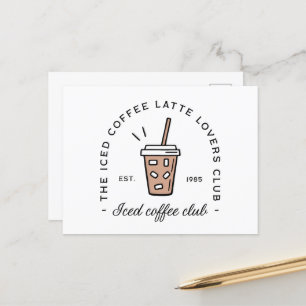 Postal Amantes del café con leche estéticos del club