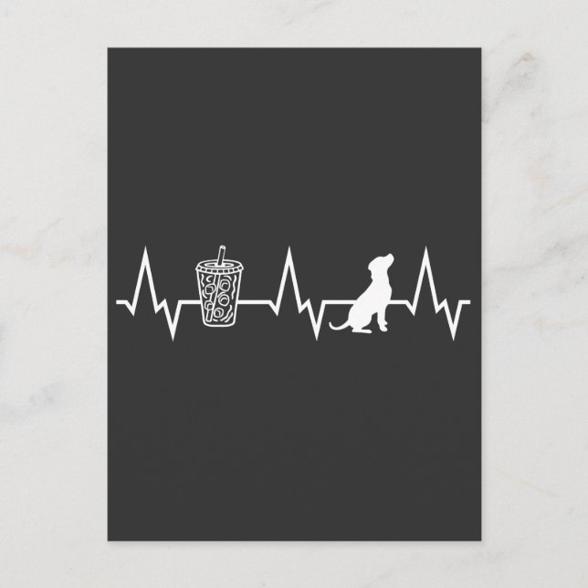 Postal Amantes del café y dueños de perros con mucho sabo (Anverso)