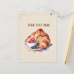 Postal Amantes del desayuno lindo añaden texto