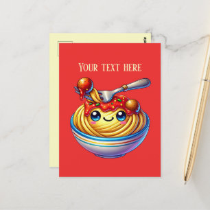 Postal Amantes del espagueti italiano