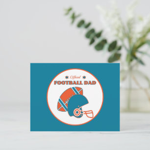 Postal Amantes del fútbol naranja azul