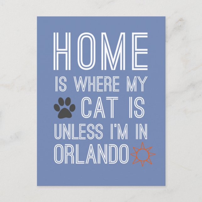 Postal Amantes del gato en Orlando (Anverso)