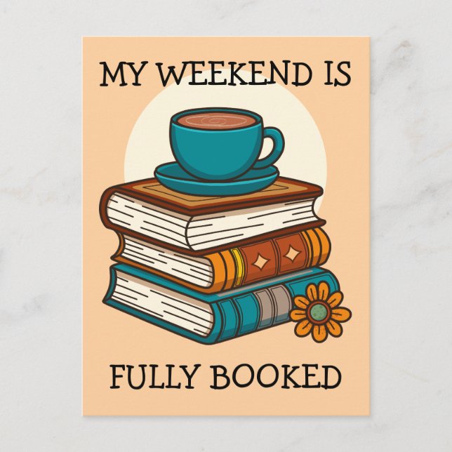 Postal Amantes del Libro de Fin de Semana Completamente R (Anverso)