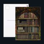Postal Amantes del libro Old Book Library<br><div class="desc">Ya sea que seas un bibliotecario dedicado, un miembro ferviente de un club de lectura, o simplemente alguien que encuentra consuelo en las páginas de un buen libro, este poster es la pieza central perfecta para tu santuario literario. Con su encantadora representación de un ambiente acogedor en una biblioteca, seguro...</div>