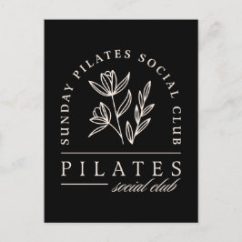 Postal Amantes del Pilates Social Club estudio negro