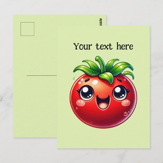 Postal Amantes del tomate personalizar (Anverso / Reverso)