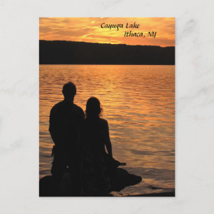 Postal Amantes en el lago Cayuga