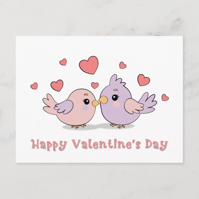 Postal Amantes Personalizados y corazones dulces Día de S (Anverso)