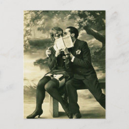 Postal Amantes secretos Sexy Vintage Pin Up Pareja Amor