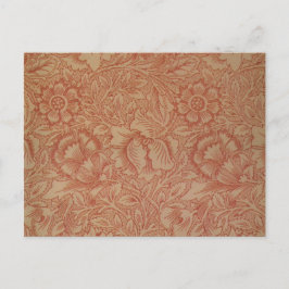 Postal Amapola Rosa (por William Morris) (Patrón Antiguo)