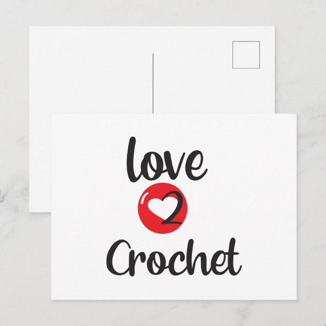 Postal amar 2 crochet (Anverso / Reverso)