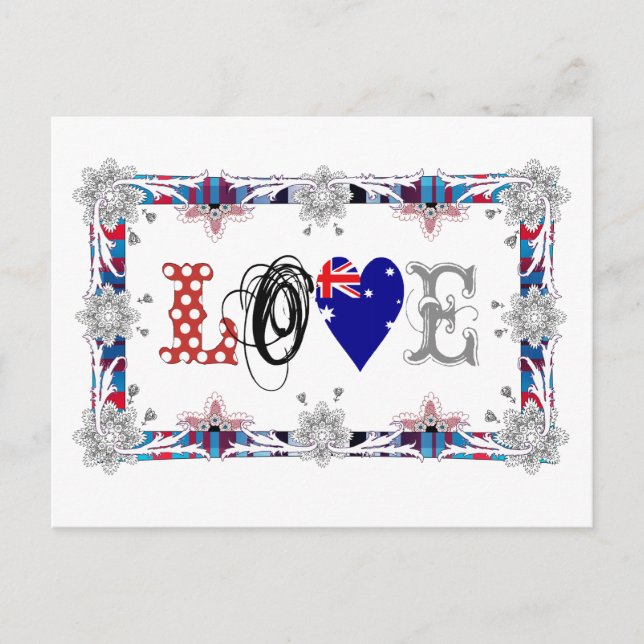 Postal Amar a Australia (Anverso)