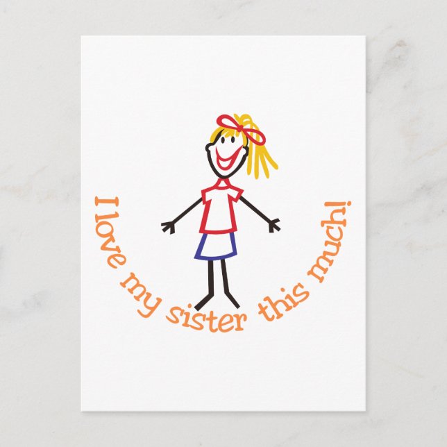 Postal Amar a mi hermana (Anverso)