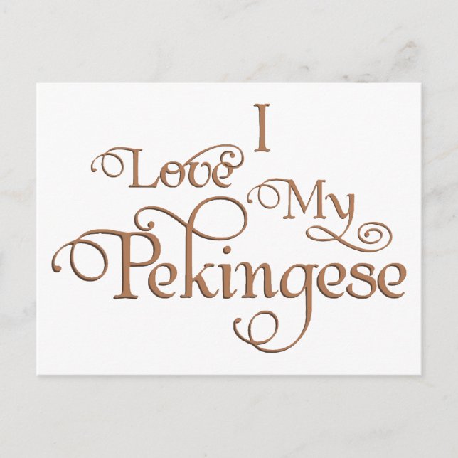 Postal Amar a mis pekingeses (Anverso)