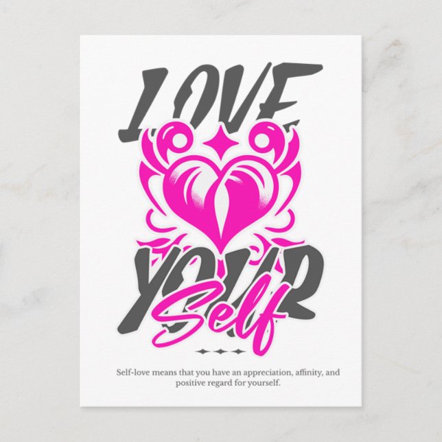 Postal Amar a ti mismo (Anverso)