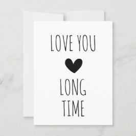 Postal Amar a tu tipografía de largo tiempo Corazón