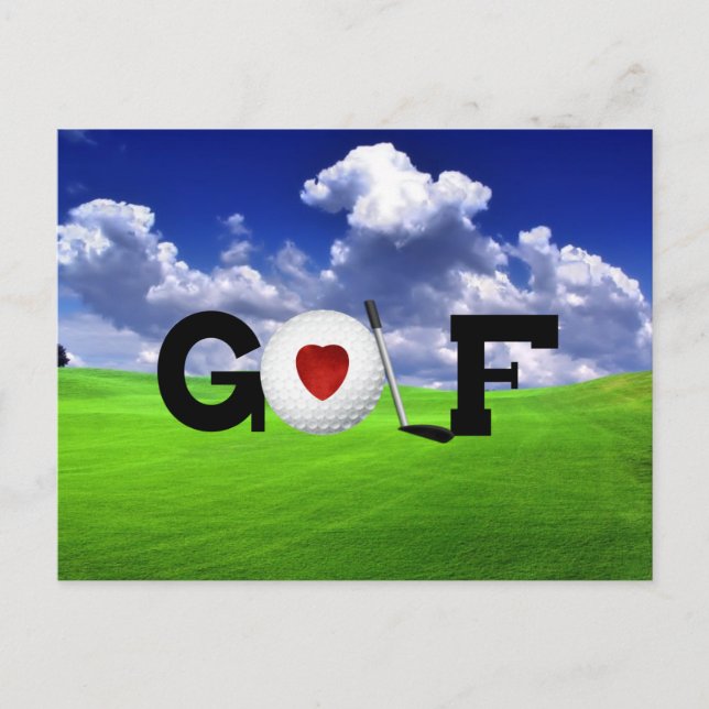 Postal Amar al golf (Anverso)