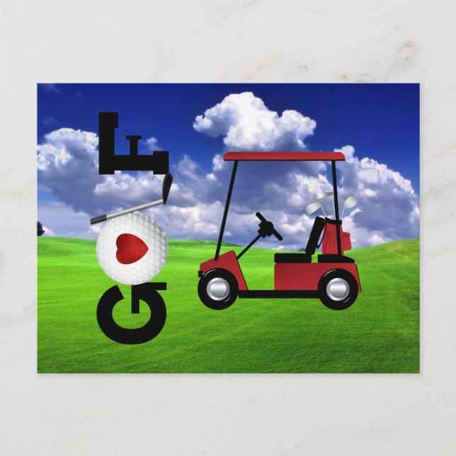 Postal Amar al golf (Anverso)