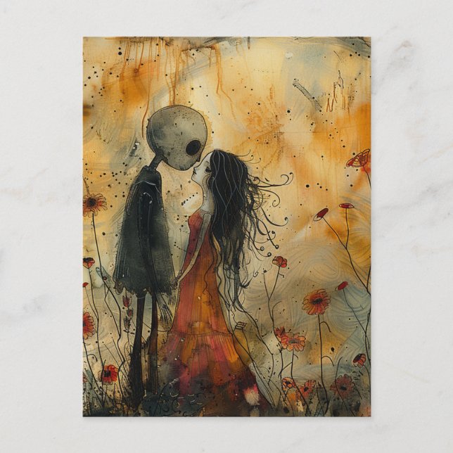 Postal Amar el arte oscuro (Anverso)