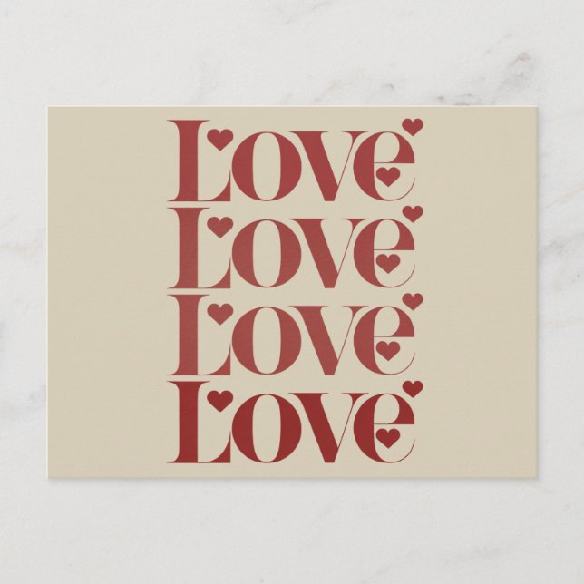 Postal Amar Feliz Día de San Valentín (Anverso)