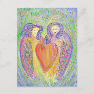 Postal Amar la amabilidad Guardian Angels Art Postcard