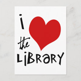 Postal Amar la biblioteca